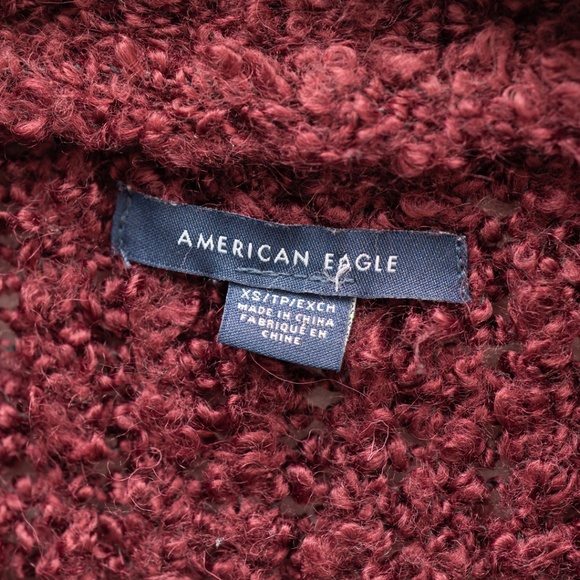 American Eagle Maroon Chunky Cardigan Size XS - Picture 2 of 7